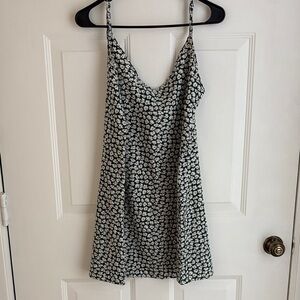 SHEIN Black and White Floral Mini Dress